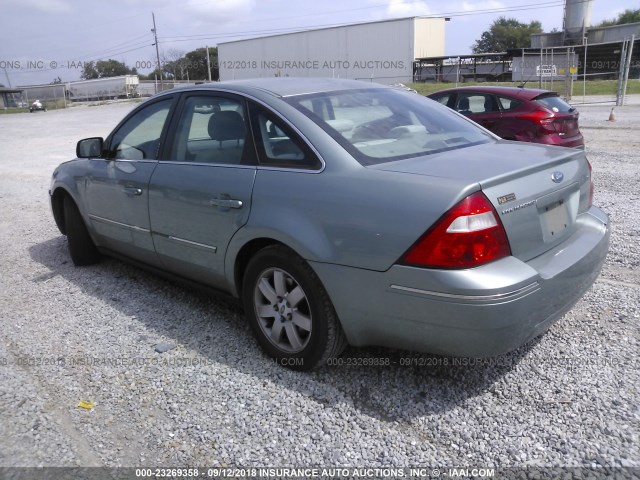 1FAHP24115G130841 - 2005 FORD FIVE HUNDRED SEL BLUE photo 3
