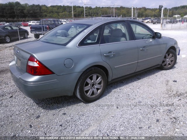 1FAHP24115G130841 - 2005 FORD FIVE HUNDRED SEL BLUE photo 4