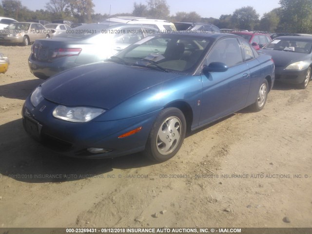 1G8ZR12702Z105384 - 2002 SATURN SC2 BLUE photo 2