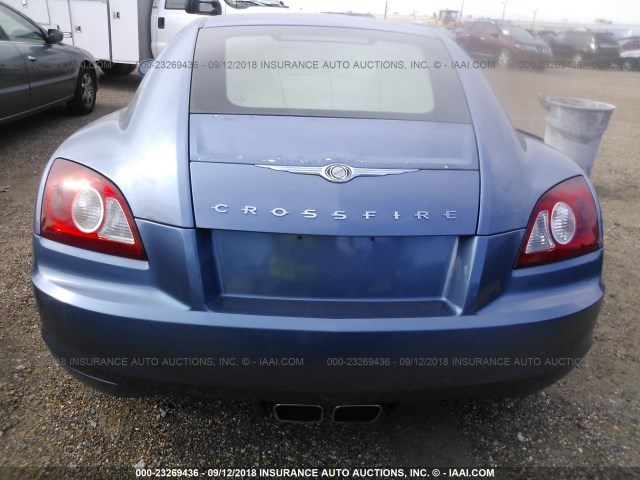 1C3AN69L25X028360 - 2005 CHRYSLER CROSSFIRE LIMITED BLUE photo 6