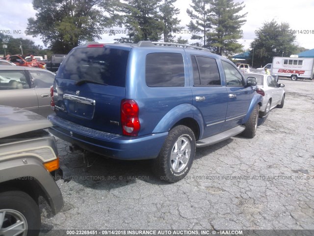 1D4HB58266F134133 - 2006 DODGE DURANGO LIMITED BLUE photo 4