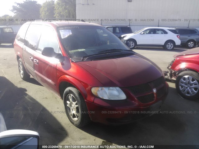 2B8GP74LX2R503515 - 2002 DODGE GRAND CARAVAN EX BURGUNDY photo 1