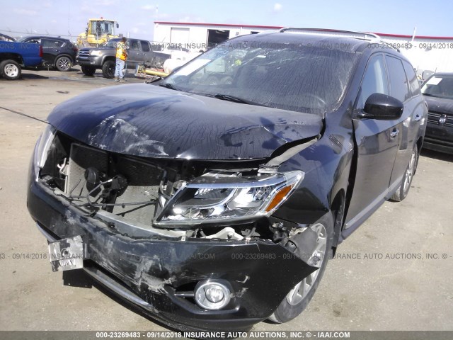 5N1AR2MM5DC617753 - 2013 NISSAN PATHFINDER S/SV/SL/PLATINUM BLACK photo 2