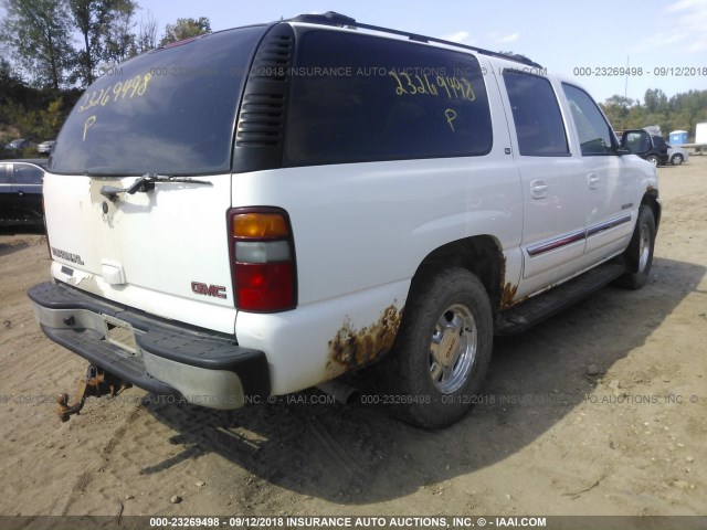 1GKFK16Z22J272163 - 2002 GMC YUKON XL K1500 WHITE photo 4