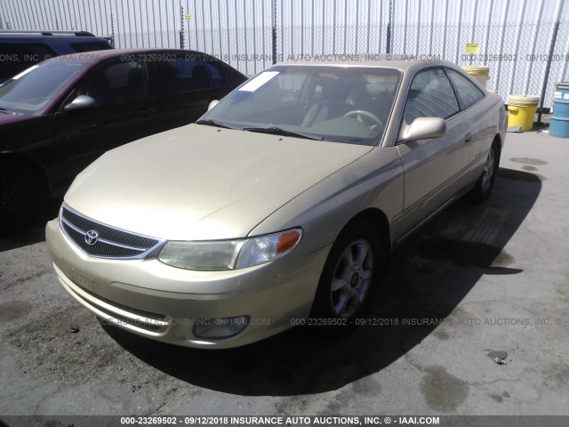 2T1CF22P2YC389839 - 2000 TOYOTA CAMRY SOLARA SE/SLE ოქროსფერი ფოტო 2