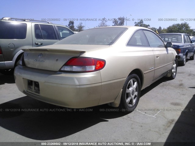 2T1CF22P2YC389839 - 2000 TOYOTA CAMRY SOLARA SE/SLE ოქროსფერი ფოტო 4