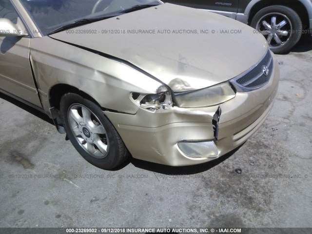 2T1CF22P2YC389839 - 2000 TOYOTA CAMRY SOLARA SE/SLE ოქროსფერი ფოტო 6