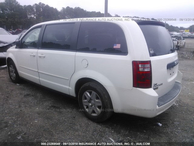 2D8HN44E69R658783 - 2009 DODGE GRAND CARAVAN SE WHITE photo 3