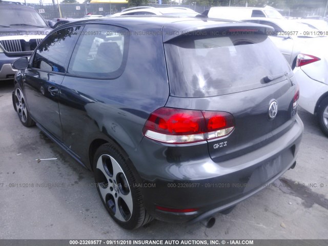 WVWFV7AJXCW239214 - 2012 VOLKSWAGEN GTI GRAY photo 3