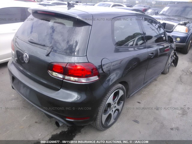 WVWFV7AJXCW239214 - 2012 VOLKSWAGEN GTI GRAY photo 4