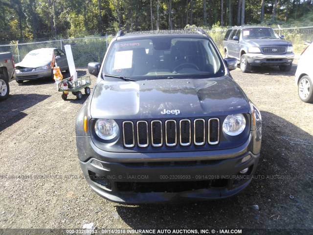 ZACCJABB4JPG66420 - 2018 JEEP RENEGADE LATITUDE GRAY photo 6