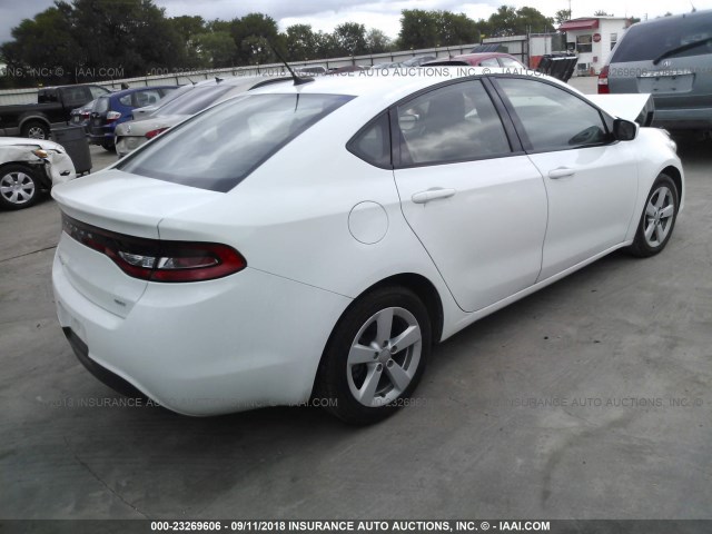 1C3CDFBB2FD309882 - 2015 DODGE DART SXT WHITE photo 4