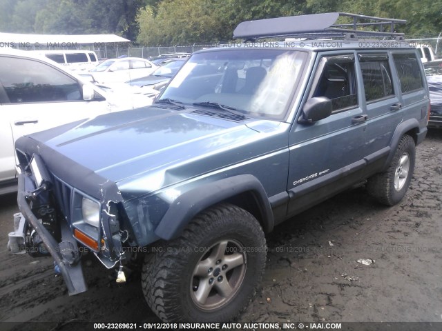 1J4FF68S6XL671449 - 1999 JEEP CHEROKEE SPORT/CLASSIC ლურჯი ფოტო 2