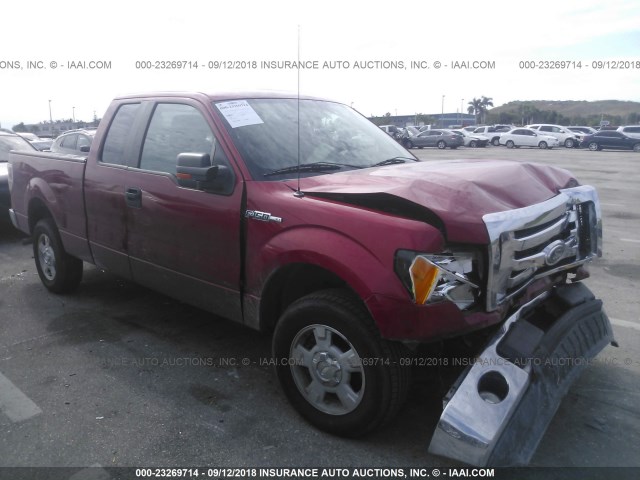 1FTEX1C88AFD90661 - 2010 FORD F150 SUPER CAB RED photo 1