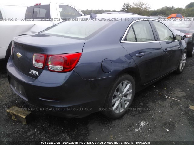 1G11G5SX0DF204655 - 2013 CHEVROLET MALIBU 3LT BLUE photo 4