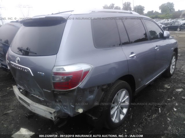 JTEEW44A682010090 - 2008 TOYOTA HIGHLANDER HYBRID LIMITED GRAY photo 4