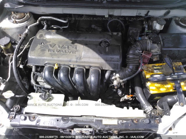 2T1KR32E33C139915 - 2003 TOYOTA COROLLA MATRIX XR SILVER photo 10