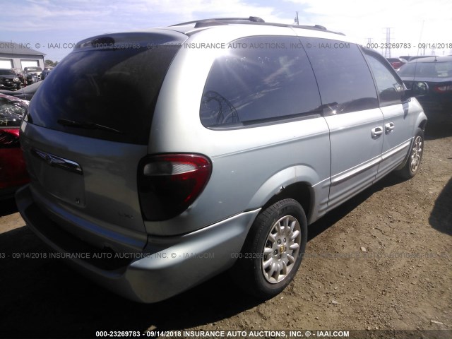 2C4GP54392R525188 - 2002 CHRYSLER TOWN & COUNTRY LXI Light Blue photo 4