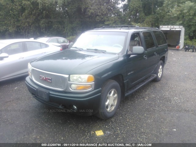 1GKFK66U82J131065 - 2002 GMC DENALI XL K1500 GREEN photo 2