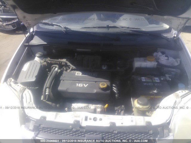 KL1TD56627B132838 - 2007 CHEVROLET AVEO LS SILVER photo 10