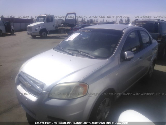 KL1TD56627B132838 - 2007 CHEVROLET AVEO LS SILVER photo 2