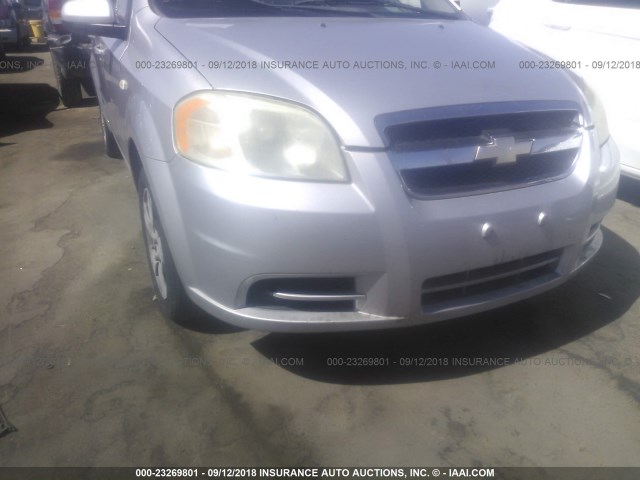 KL1TD56627B132838 - 2007 CHEVROLET AVEO LS SILVER photo 6