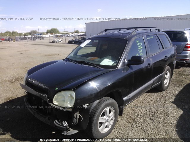 KM8SB12B43U341806 - 2003 HYUNDAI SANTA FE GL BLACK photo 2