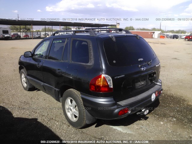 KM8SB12B43U341806 - 2003 HYUNDAI SANTA FE GL BLACK photo 3