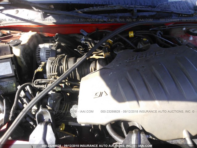 2G1WX12KX49367177 - 2004 CHEVROLET MONTE CARLO SS წითელი ფოტო 10