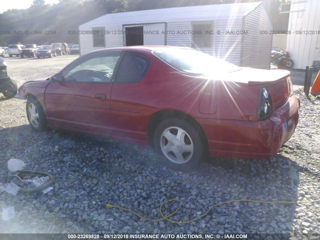 2G1WX12KX49367177 - 2004 CHEVROLET MONTE CARLO SS RED photo 3