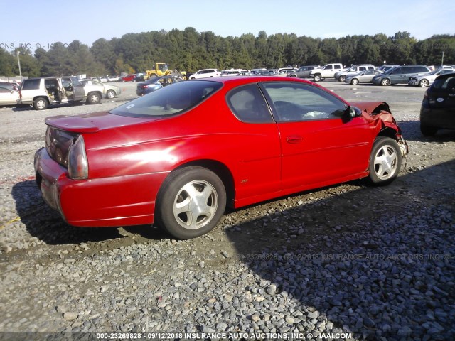 2G1WX12KX49367177 - 2004 CHEVROLET MONTE CARLO SS წითელი ფოტო 4