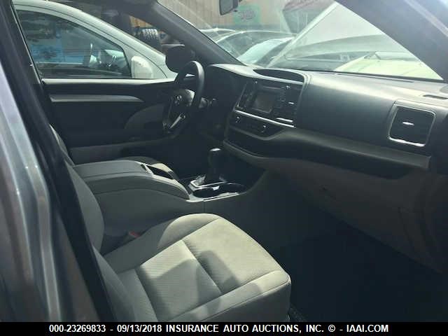 5TDZKRFH3FS069127 - 2015 TOYOTA HIGHLANDER SILVER photo 5