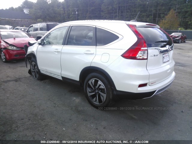 5J6RM3H93FL005355 - 2015 HONDA CR-V TOURING WHITE photo 3