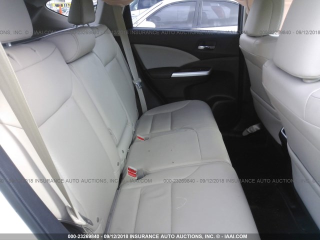 5J6RM3H93FL005355 - 2015 HONDA CR-V TOURING WHITE photo 8