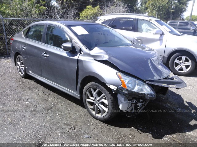 3N1AB7AP5FY327711 - 2015 NISSAN SENTRA S/SV/SR/SL GRAY photo 1