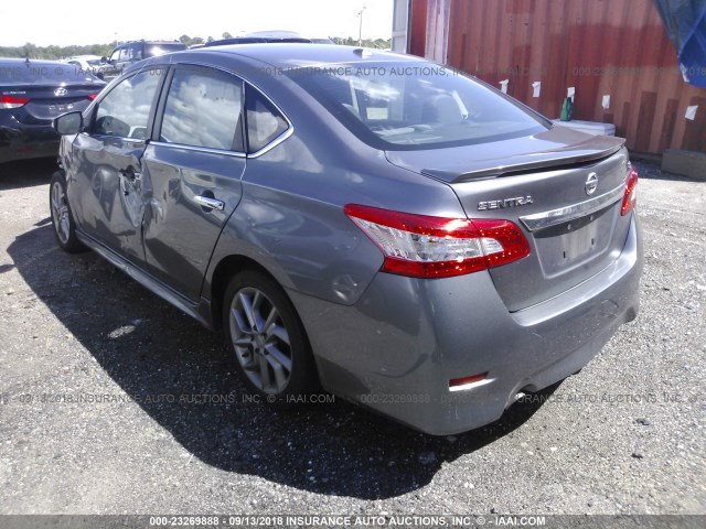 3N1AB7AP5FY327711 - 2015 NISSAN SENTRA S/SV/SR/SL GRAY photo 3