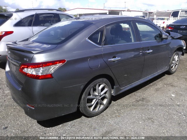 3N1AB7AP5FY327711 - 2015 NISSAN SENTRA S/SV/SR/SL GRAY photo 4