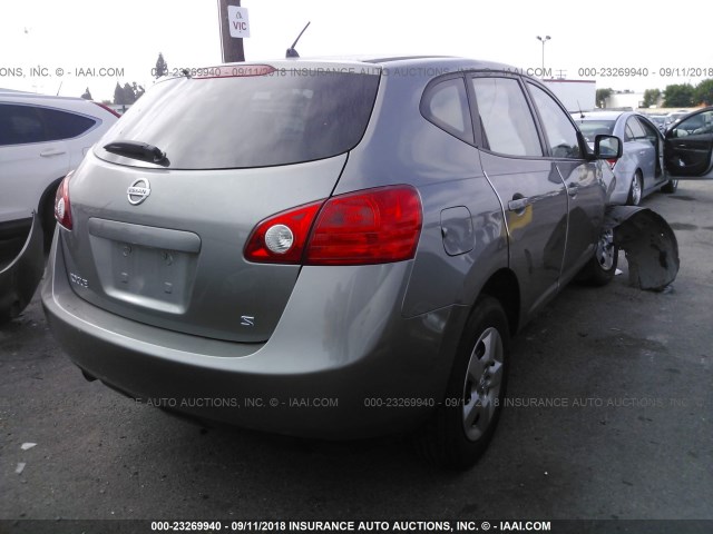 JN8AS58TX8W010848 - 2008 NISSAN ROGUE S/SL GRAY photo 4