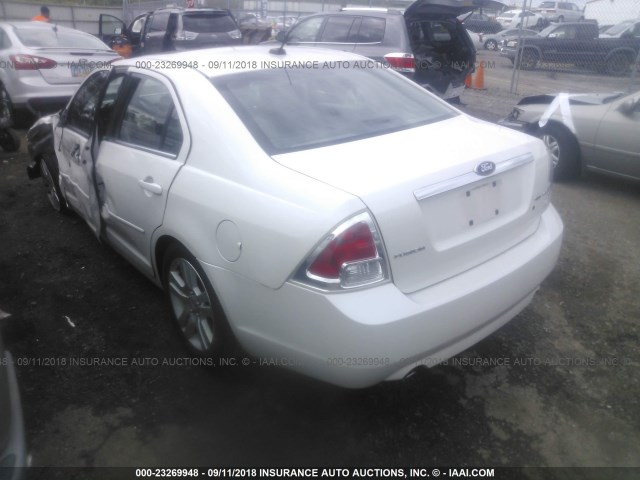 3FAHP08199R169948 - 2009 FORD FUSION SEL WHITE photo 3