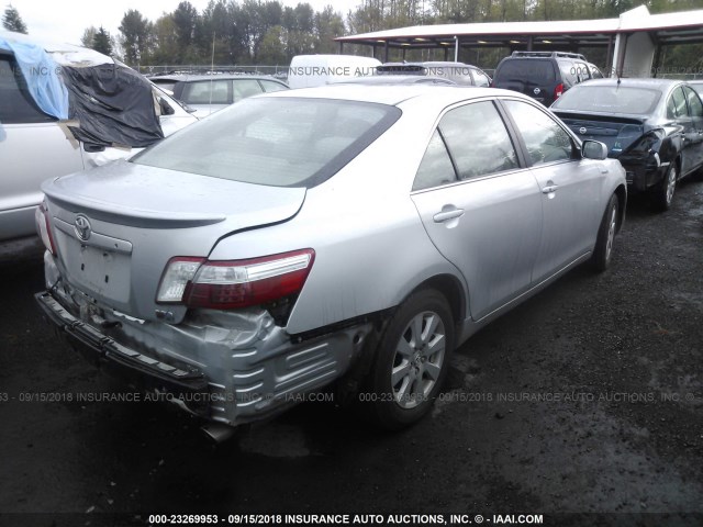 4T1BB46K47U002979 - 2007 TOYOTA CAMRY NEW GENERAT HYBRID SILVER photo 4