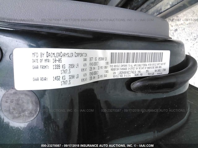 1J8GR48K46C174610 - 2006 JEEP GRAND CHEROKEE LAREDO/COLUMBIA/FREEDOM 绿色 照片 9