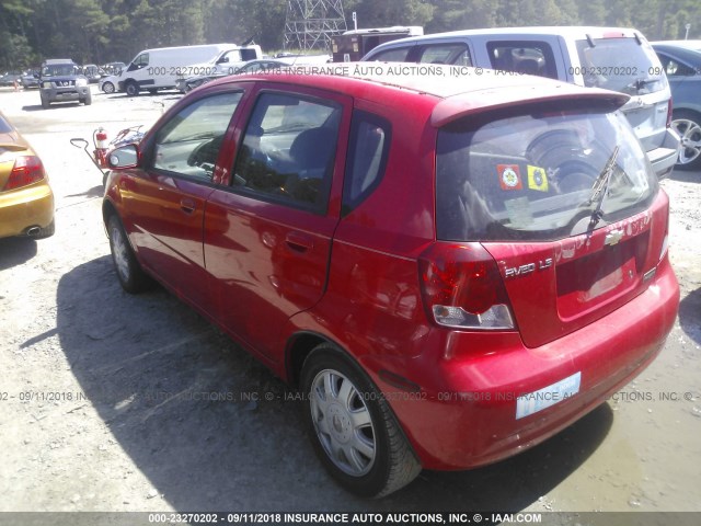 KL1TJ62604B217158 - 2004 CHEVROLET AVEO LS RED photo 3