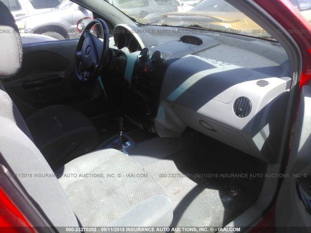 KL1TJ62604B217158 - 2004 CHEVROLET AVEO LS RED photo 5