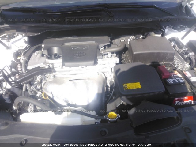 4T1BF1FK3FU038972 - 2015 TOYOTA CAMRY LE/XLE/SE/XSE WHITE photo 10
