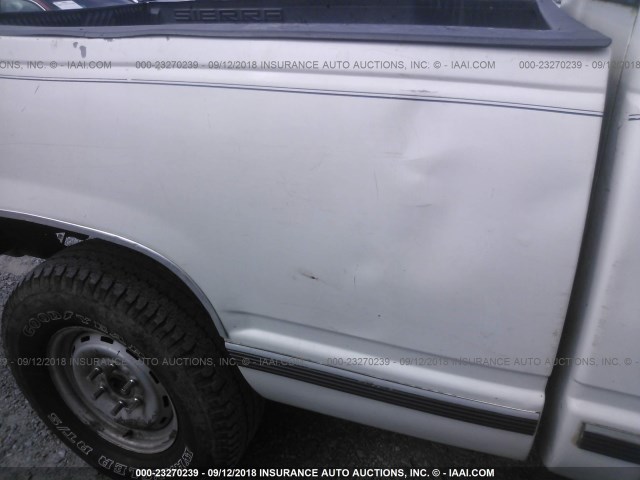 2GTEK19K3N1500210 - 1992 GMC SIERRA K1500 WHITE photo 6