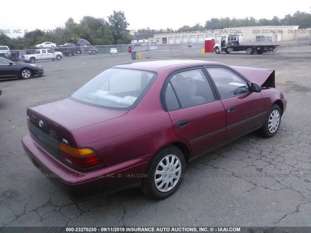 1NXAE09B9RZ200788 - 1994 TOYOTA COROLLA LE/DX BURGUNDY photo 4