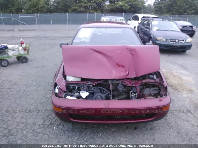 1NXAE09B9RZ200788 - 1994 TOYOTA COROLLA LE/DX BURGUNDY photo 6