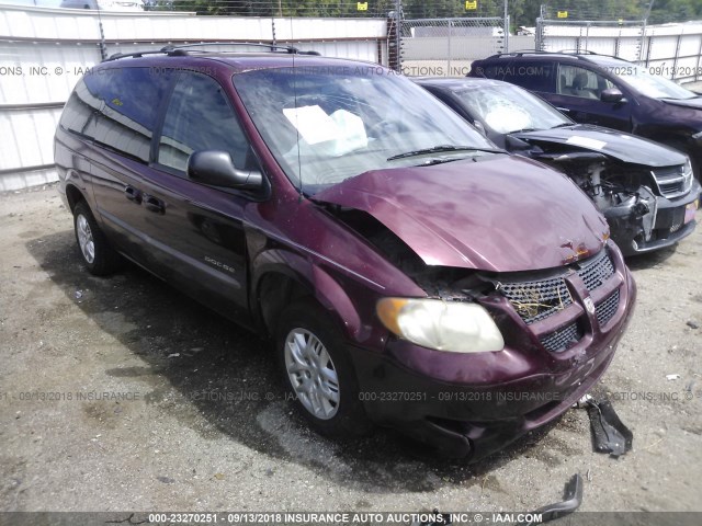 2B8GP44361R237231 - 2001 DODGE GRAND CARAVAN SPORT MAROON photo 1