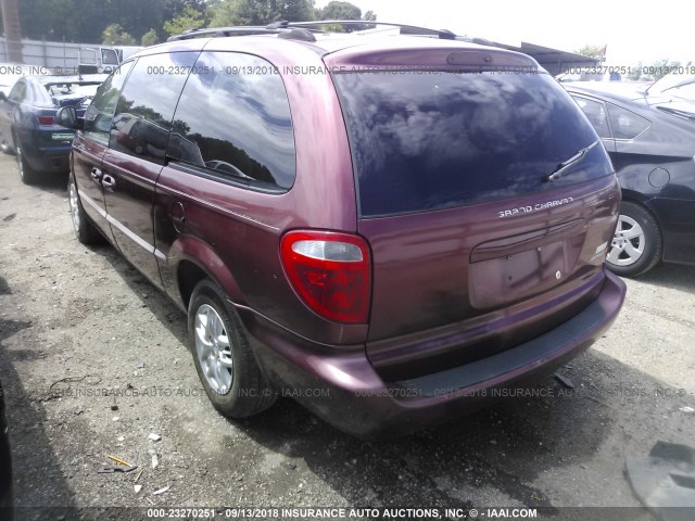 2B8GP44361R237231 - 2001 DODGE GRAND CARAVAN SPORT MAROON photo 3