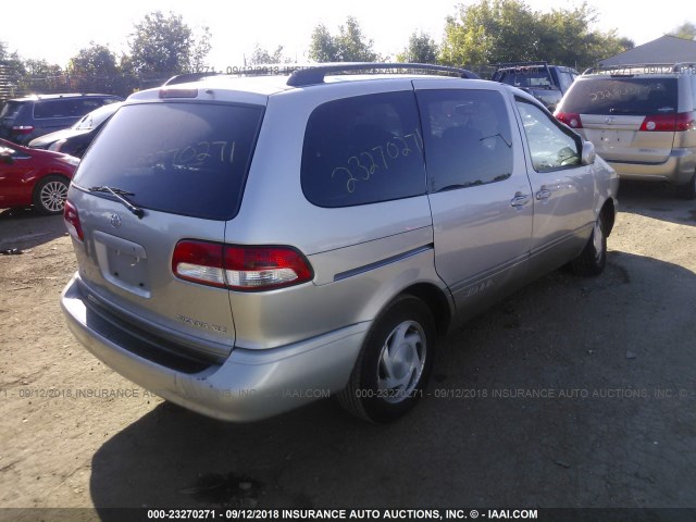 4T3ZF13C42U443235 - 2002 TOYOTA SIENNA LE/XLE SILVER photo 4